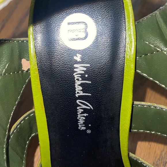 Michael Antonio Joleen Green Croc T Strap High Heels Stiletto Size 6.5 NWT - Picture 8 of 8